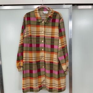 Susan Graver Plaid  light Jacket or long shirt